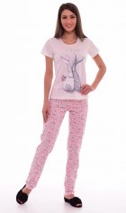 Пижама женская 1-88б (розовый), Зайки от компании Новое Кимоно, г. Иваново