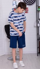 Костюм подростковый 11-073 (синий) от компании Новое Кимоно, г. Иваново