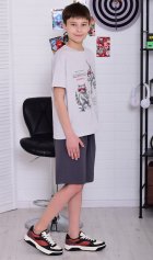 Костюм подростковый 11-075 (серый) от компании Новое Кимоно, г. Иваново