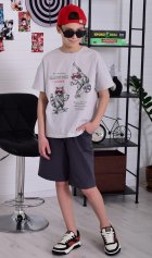 Костюм подростковый 11-075 (серый) от компании Новое Кимоно, г. Иваново