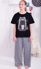 Пижама подростковая 12-112 (черный) от компании Новое Кимоно, г. Иваново