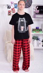 Пижама подростковая 12-112а (красный) от компании Новое Кимоно, г. Иваново