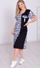 Халат женский 3-212а (серый+черный) от компании Новое Кимоно, г. Иваново