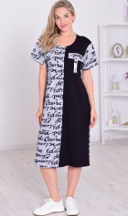 Халат женский 3-212а (серый+черный) от компании Новое Кимоно, г. Иваново