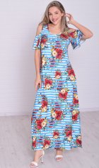 Платье женское 4-114б (бирюза) от компании Новое Кимоно, г. Иваново Платье женское 4-114б (бирюза) от компании Новое Кимоно, г. Иваново