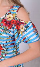 Платье женское 4-114б (бирюза) от компании Новое Кимоно, г. Иваново