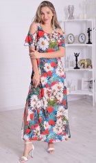 Платье женское 4-114д (индиго) от компании Новое Кимоно, г. Иваново