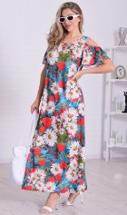 Платье женское 4-114д (индиго) от компании Новое Кимоно, г. Иваново