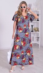 Платье женское 4-114в (синий) от компании Новое Кимоно, г. Иваново