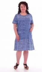 Платье женское 4-40в (голубой+горох) от компании Новое Кимоно, г. Иваново