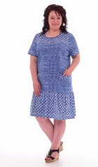 Платье женское 4-40в (голубой+горох) от компании Новое Кимоно, г. Иваново