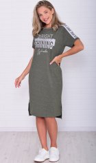 Платье женское 4-61 (хаки-меланж) от компании Новое Кимоно, г. Иваново