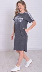 Платье женское 4-61а (антрацит-меланж) от компании Новое Кимоно, г. Иваново Платье женское 4-61а (антрацит-меланж) от компании Новое Кимоно, г. Иваново