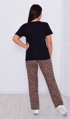 Пижама женская 5-327а (черный леопард) от компании Новое Кимоно, г. Иваново