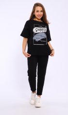Костюм женский 5-346а (черный) от компании Новое Кимоно, г. Иваново