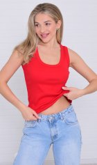 Майка женская 6-208ж (красный) от компании Новое Кимоно, г. Иваново