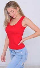 Майка женская 6-208ж (красный) от компании Новое Кимоно, г. Иваново