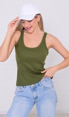 Майка женская 6-210з (оливковый) от компании Новое Кимоно, г. Иваново