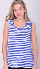 Майка женская 6-217ц (василек полоска) от компании Новое Кимоно, г. Иваново