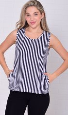 Майка женская 6-217е (синяя полоска) от компании Новое Кимоно, г. Иваново Майка женская 6-217е (синяя полоска) от компании Новое Кимоно, г. Иваново