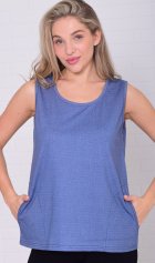 Майка женская 6-217г (сине-голубой) от компании Новое Кимоно, г. Иваново