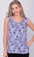 Майка женская 6-217м (индиго узор) от компании Новое Кимоно, г. Иваново