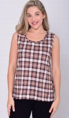 Майка женская 6-217о (коричневый) от компании Новое Кимоно, г. Иваново Майка женская 6-217о (коричневый) от компании Новое Кимоно, г. Иваново