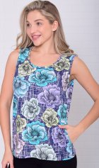 Майка женская 6-217с (бирюза) от компании Новое Кимоно, г. Иваново