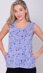 Майка женская 6-217з (мелкая полоска) от компании Новое Кимоно, г. Иваново