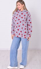 Толстовка женская 6-219 (серый) от компании Новое Кимоно, г. Иваново Толстовка женская 6-219 (серый) от компании Новое Кимоно, г. Иваново