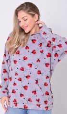 Толстовка женская 6-219 (серый) от компании Новое Кимоно, г. Иваново