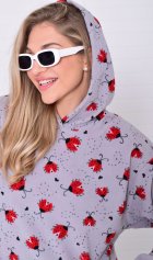 Толстовка женская 6-219 (серый) от компании Новое Кимоно, г. Иваново