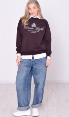Свитшот женский 6-221 (коричневый) от компании Новое Кимоно, г. Иваново
