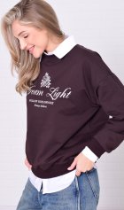 Свитшот женский 6-221 (коричневый) от компании Новое Кимоно, г. Иваново