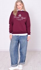 Свитшот женский 6-221а (бордо) от компании Новое Кимоно, г. Иваново