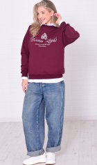 Свитшот женский 6-221а (бордо) от компании Новое Кимоно, г. Иваново Свитшот женский 6-221а (бордо) от компании Новое Кимоно, г. Иваново