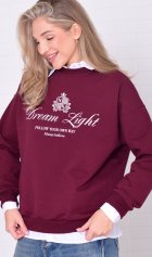 Свитшот женский 6-221а (бордо) от компании Новое Кимоно, г. Иваново