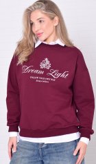 Свитшот женский 6-221а (бордо) от компании Новое Кимоно, г. Иваново