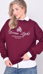 Свитшот женский 6-221а (бордо) от компании Новое Кимоно, г. Иваново
