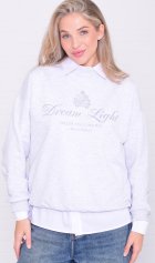 Свитшот женский 6-221б (серый меланж) от компании Новое Кимоно, г. Иваново