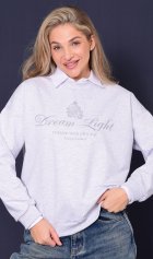 Свитшот женский 6-221б (серый меланж) от компании Новое Кимоно, г. Иваново