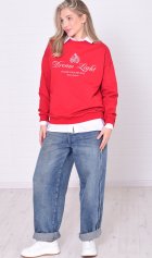 Свитшот женский 6-221в (красный) от компании Новое Кимоно, г. Иваново