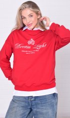 Свитшот женский 6-221в (красный) от компании Новое Кимоно, г. Иваново