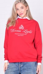 Свитшот женский 6-221в (красный) от компании Новое Кимоно, г. Иваново