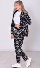 Толстовка женская 6-223 (черно-белый) от компании Новое Кимоно, г. Иваново