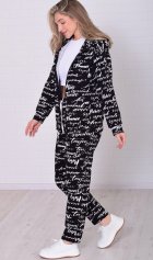 Толстовка женская 6-223 (черно-белый) от компании Новое Кимоно, г. Иваново