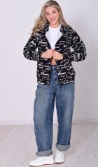 Толстовка женская 6-223 (черно-белый) от компании Новое Кимоно, г. Иваново