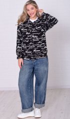 Толстовка женская 6-223 (черно-белый) от компании Новое Кимоно, г. Иваново