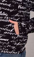 Толстовка женская 6-223 (черно-белый) от компании Новое Кимоно, г. Иваново