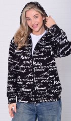 Толстовка женская 6-223 (черно-белый) от компании Новое Кимоно, г. Иваново
